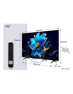 TCL 75P79K TVC 75" 4K QLED GOOGLE  TVSAT/AUDIO ONKYO + SUBWOOFER 2