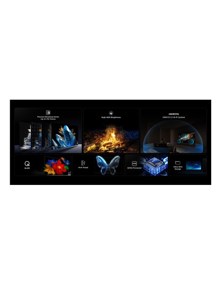TCL 50C69KS TVC 50" 4K QLED MINILED60HZ TVSAT/AUDIO ONKYO