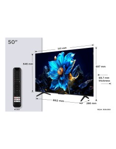TCL 50P79K TVC 50" 4K QLED GOOGLE  TVSAT/AUDIO ONKYO 2