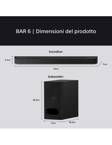 SONY HTBD60 SOUNDBAR 3.1.2 350W SUB WIRELESS BT DOLBY ATMOS