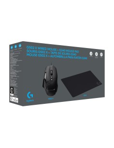 LOGITECH G502X + G240 MOUSE GAMING 25.600 DPI 89G + MOUSEPAD 28X34