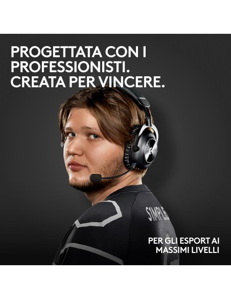 LOGITECH G PRO X 2 + STAND LIGHTSPEED WIRELESS GAMING CUFFIE 7.1 PC/C.