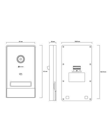 EZVIZ HP7 VIDEOCITOFONO WIFI NERO