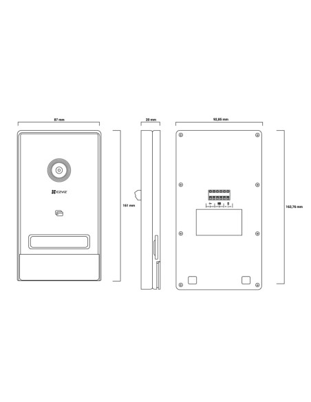 EZVIZ HP7 VIDEOCITOFONO WIFI NERO