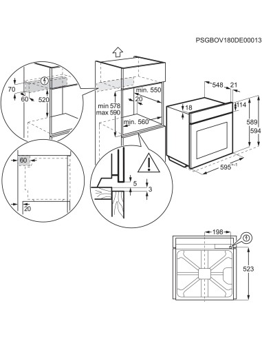 AEG GR6PB53FSB FORNO A VAPORE 25%  A++ PIROLITICO WIFI NERO DISPLAY