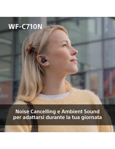 SONY WF-C710NW AURICOLARI BLUETOOTH TWS BIANCO IPX4 CANCELL.RUMORE