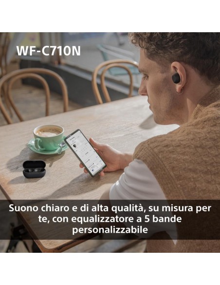 SONY WF-C710NW AURICOLARI BLUETOOTH TWS BIANCO IPX4 CANCELL.RUMORE