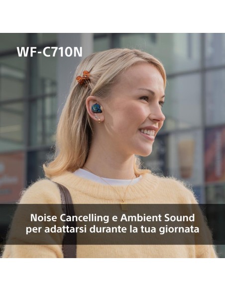 SONY WF-C710NL AURICOLARI BLUETOOTH TWS BLU IPX4 CANCELL.RUMORE