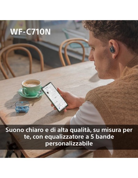SONY WF-C710NL AURICOLARI BLUETOOTH TWS BLU IPX4 CANCELL.RUMORE