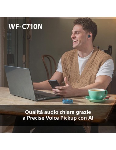 SONY WF-C710NL AURICOLARI BLUETOOTH TWS BLU IPX4 CANCELL.RUMORE