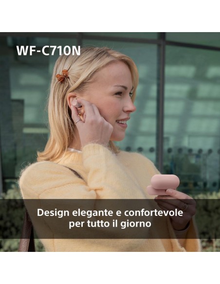 SONY WF-C710NP AURICOLARI BLUETOOTH TWS ROSA IPX4 CANCELL.RUMORE