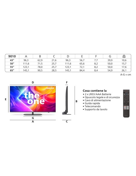 PHILIPS 65PUS9010/12 TVC 65" QLED  4K SMART TVSAT AMBILIGHT