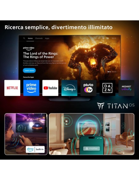 PHILIPS 65PUS9010/12 TVC 65" QLED  4K SMART TVSAT AMBILIGHT
