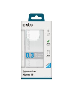 SBS TESKINXI15T XIAOMI 15 COVER MORBIDA TPU TRASPARENTE 2