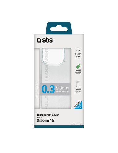 SBS TESKINXI15T XIAOMI 15 COVER MORBIDA TPU TRASPARENTE