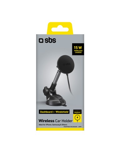 ACCESSORI VARI: vendita online SBS TESUPPMAG15WLONGARM SUPPORTO AUTO TELESCOPICO WIRELESS CON VENTOSA1 in offerta