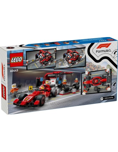 LEGO CITY FORMULA 1 PITSTOP E MECCANICI CON MONOPOSTO FERRARI F1®