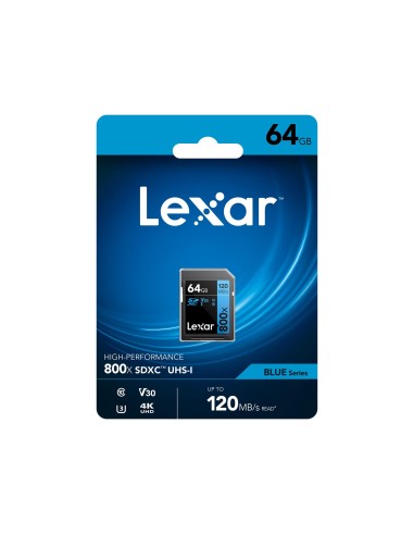 LEXAR SECURE DIGITAL 64GB 800X PRO LETT.120MB/S - SCRITTURA 45MB/S V10