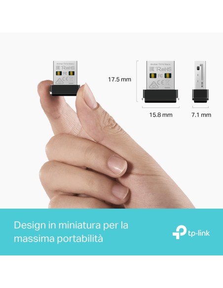 TPLINK ARCHER TX1U NANO WI-FI 6 AX300 ADATTATORE USB