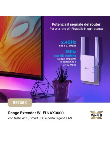 TPLINK RE705X AX3000 WIFI 6 RANGE EXTENDER ONE MESH