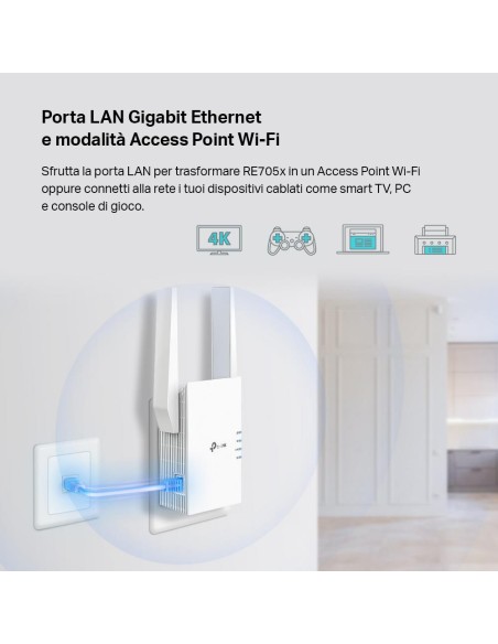 TPLINK RE705X AX3000 WIFI 6 RANGE EXTENDER ONE MESH