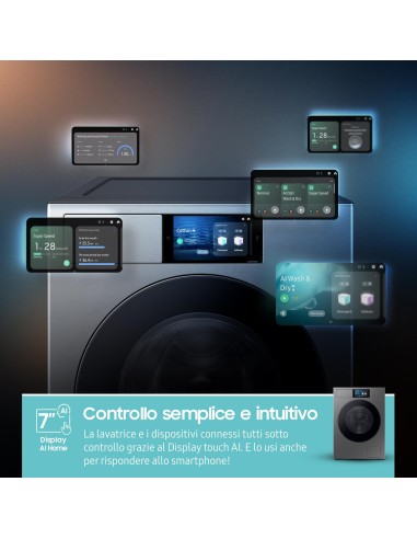 SAMSUNG WF90F09C4SU3 LVB A-55% 9KG  1400G DARK SILVER STEEL OBLO' NERO