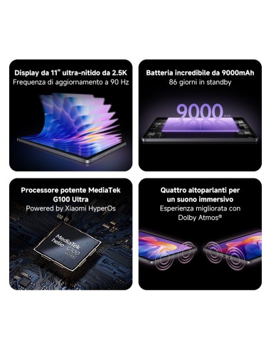 XIAOMI TABLET REDMI PAD 2 11" 4/128GB 2,5K GRAPHITE GRAY + COVER