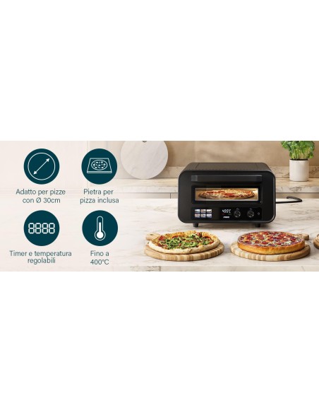 PRINCESS 112780 FORNO PER PIZZA PRO MAX 400°C - INCLUSA PIETRA E PALA