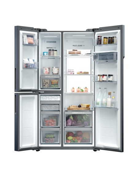 HAIER HSPR79F18EWMB FRIGO SBS E 573LT NF BRUSHED BLACK DISP. H177 L90