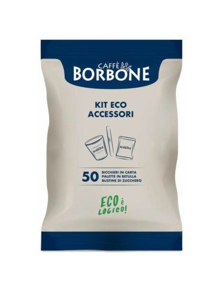 BORBONE KIT ACCESSORI 50 BICCHIERI 50 PALETTINE 50 BUSTINE ZUCCHERO