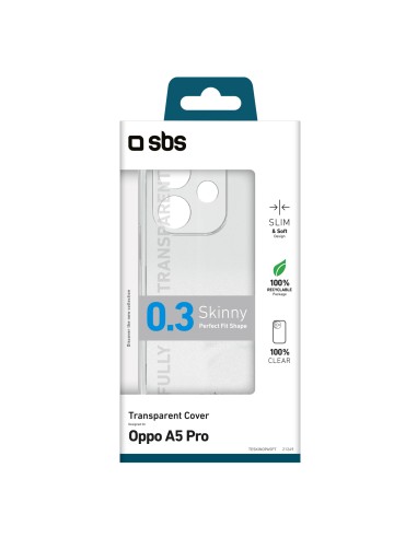 SBS TESKINOPA5PT OPPO A5/A5 PRO COVER IN GOMMA TRASPARENTE