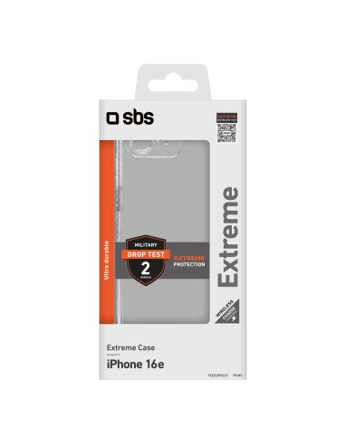 SBS TEEX2IPSE25 IPHONE 16E COVER EXTREME X2 TRASPARENTE