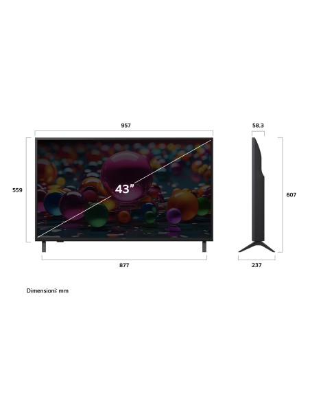 LG 43UA75006 TVC 43" 4K SMART TVSAT