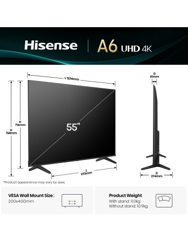 HISENSE 55A69Q TVC 55" 4K TV SAT
