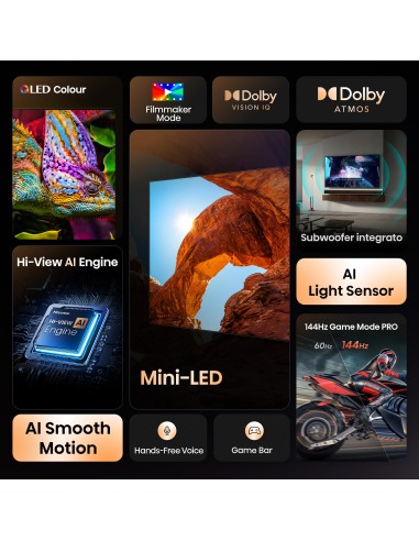 HISENSE 65U79Q TVC 65" MINILED 4K  144HZ TVSAT DOLBY ATMOS