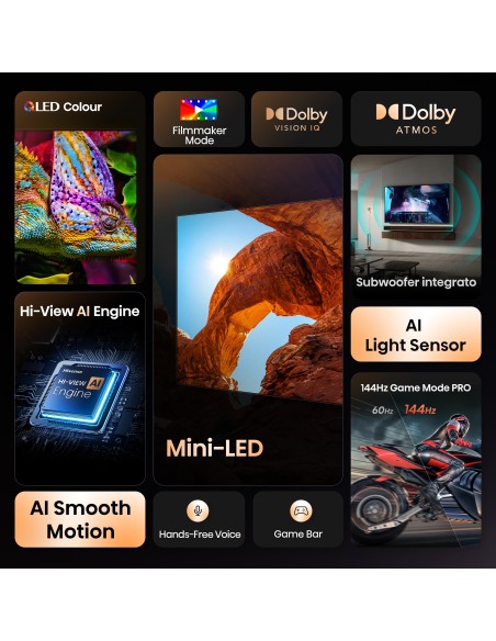 HISENSE 65U79Q TVC 65" MINILED 4K  144HZ TVSAT DOLBY ATMOS