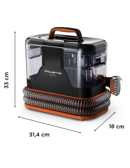 ROWENTA IN5011 PULITORE E SMACCHIA TORE PORTATILE ARANCIONE/NERO