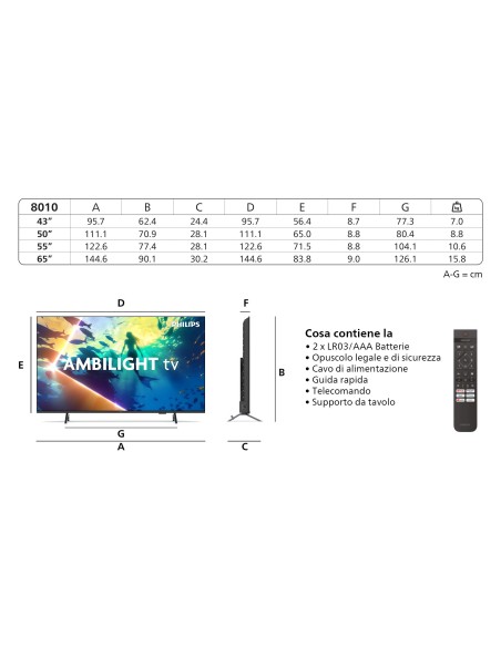PHILIPS 55PUS8010/12 TVC 55" 4K    SMART AMBILIGHT