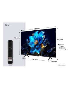 TCL 43P79K TVC 43" 4K QLED GOOGLE  TVSAT/AUDIO ONKYO 2