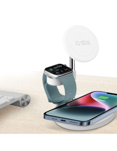 SBS TEWIRMAG3IN1 BASETTA WIRELESS VERTICALE MAGSAFE + BASE PIATTA