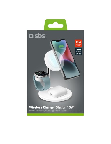 SBS TEWIRMAG3IN1 BASETTA WIRELESS VERTICALE MAGSAFE + BASE PIATTA