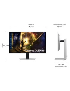 SAMSUNG ODISSEY G6 OLED MONITOR 27" 2560*1440/240HZ/0.03MS/HDR10+ 2