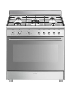 SMEG SX91GM CUCINA A 90X60 ACCIAIO 6F INOX F.VENTIL. SMALTO EVER CLEAN