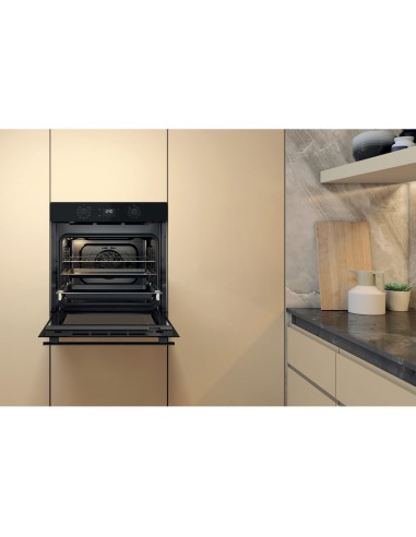 WHIRLPOOL OMR58HU1B FORNO A+ 60CM  71L 8F PIZZA NERO MANOPOLE PUSH