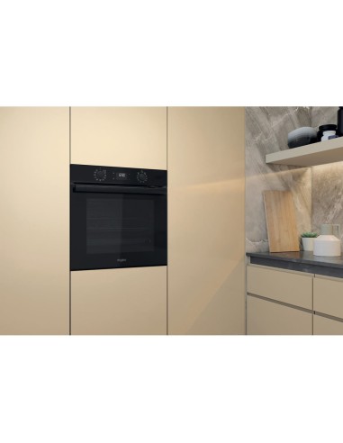 WHIRLPOOL OMR58HU1B FORNO A+ 60CM  71L 8F PIZZA NERO MANOPOLE PUSH