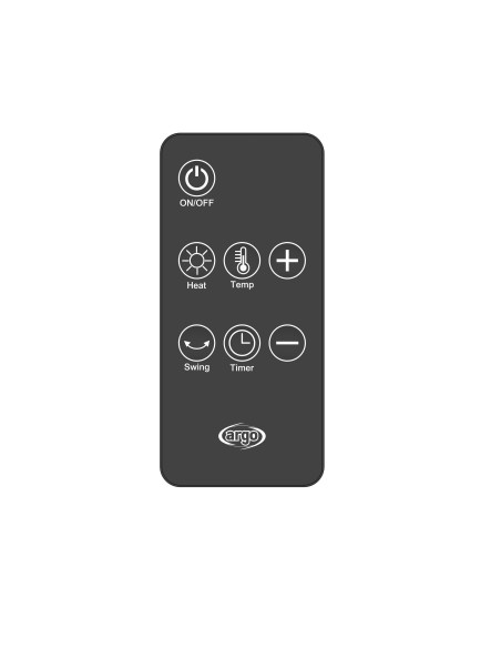 ARGO TECH TOWER TERMOV. CERAM. DIG. 2000W NERO