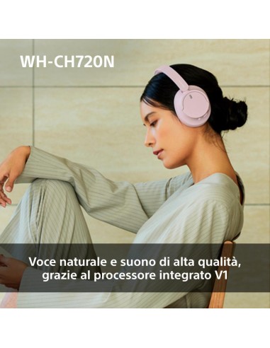 SONY WH-CH720NP CUFFIA BT ROSA ELIMINAZIONE RUMORE DRIVER 30MM 35H