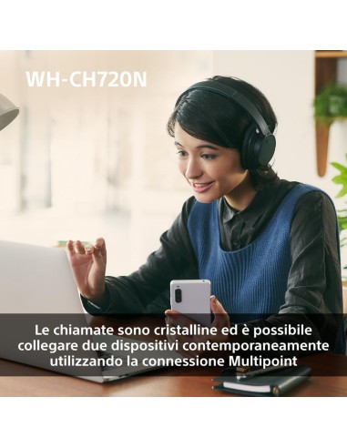 SONY WH-CH720NP CUFFIA BT ROSA ELIMINAZIONE RUMORE DRIVER 30MM 35H