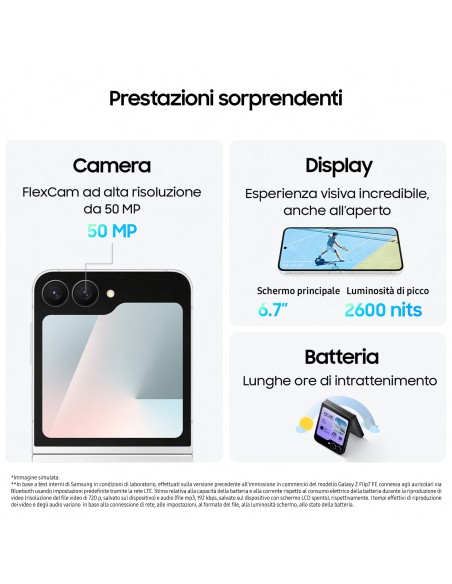 SAMSUNG ZFLIP7 FE 5G WHITE 8/128GB SM-F761BZWGEUE