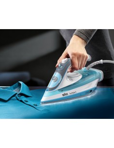 BRAUN SI5006BL FERRO A VAPORE 2600W BIANCO/BLU 300ML ANTICALCARE 2